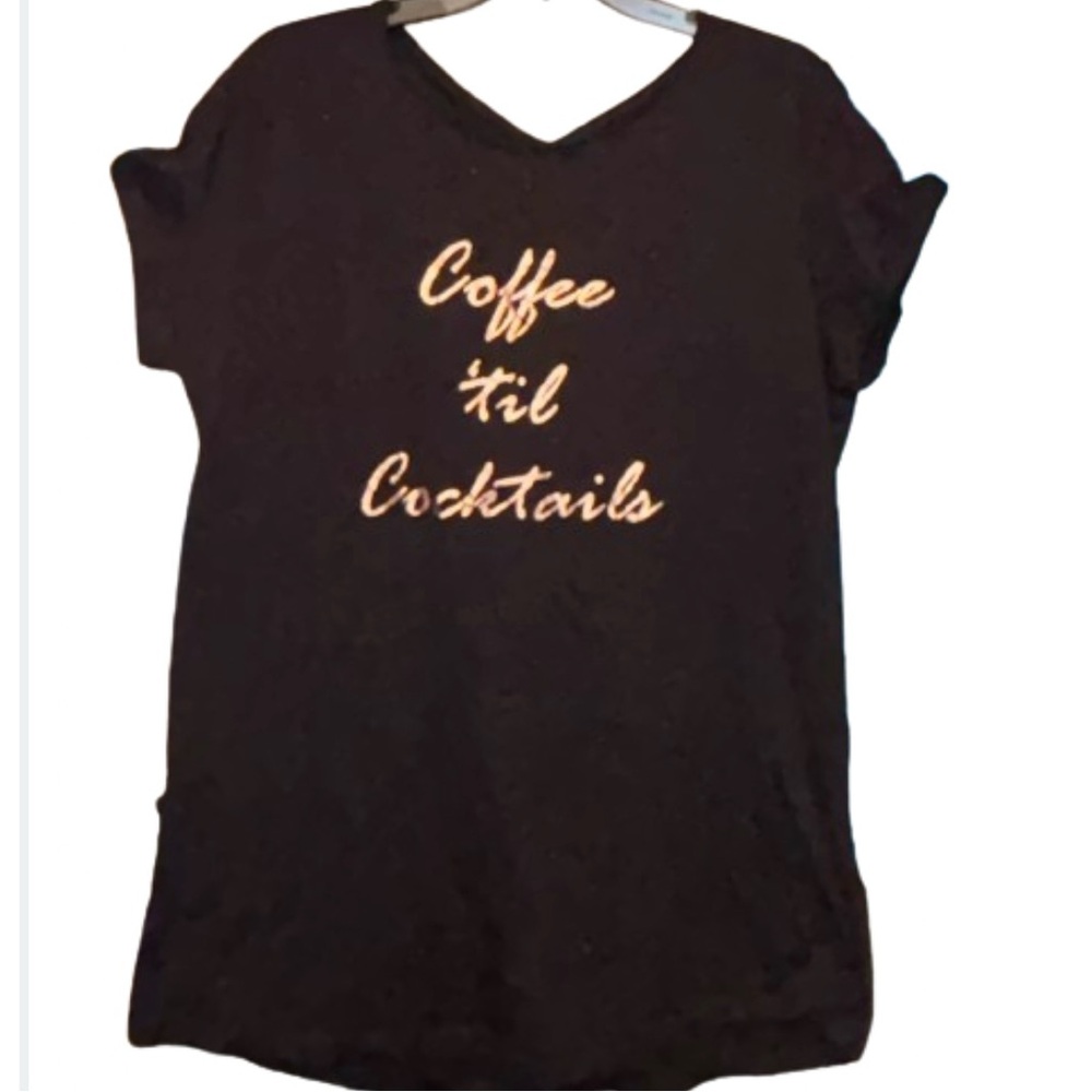 xl women black graphic T-shirt